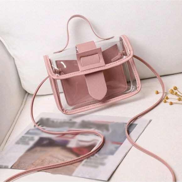 3 for $26 - Clear Mini Crossbody Purse Bag with Pouch - Picture 3 of 4